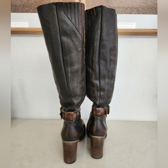 Freebird Holland Tall Brown Leather Boots With Box Size 8 - Picture 5 of 6